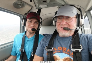 1831 a03. Robert Moses and Adam flying in N8377W