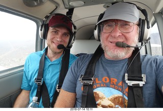 622 a03. Robert Moses and Adam flying in N8377W