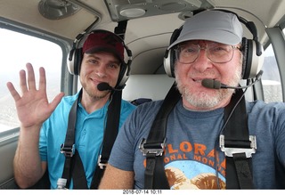 624 a03. Robert Moses and Adam flying in N8377W