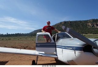 Kim Tarnowski and Adam flying in N8377W