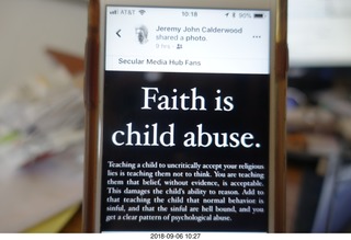 Facebook - Jeremy Calderwood - Faith is child abuse