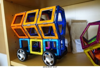 magnetic polygon toy figures in office