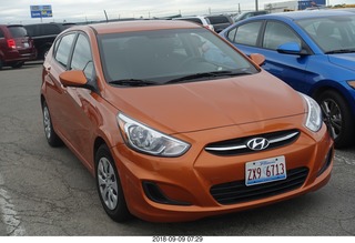 my orange rental car