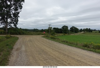 driving to Hillsdale - dirt road and farms