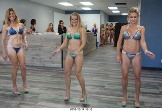 new NH2T store - International Physique League (IPL) show - rehearsal - bikini - Christian DeAngelis + Heather Kile