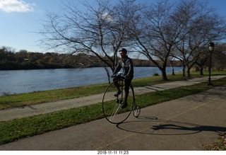 East River Drive (Kelly Drive) walk - big-wheel bike