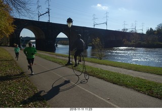 East River Drive (Kelly Drive) walk - big-wheel bike