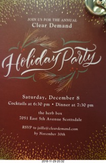 Clear Demand Holiday Party announcement