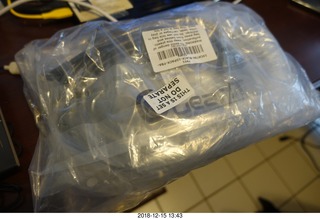 cables in plastic bag