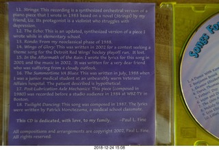 CD info from Paul Fine
