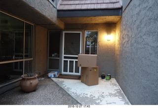 my doorway with boxes