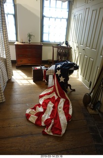 683 a0b. Philadelphia - historical stuff - Betsy Ross house - flag