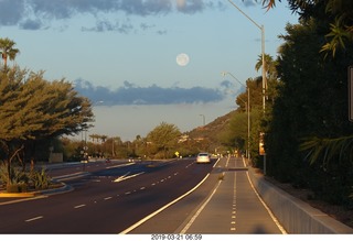 full moon over bike path