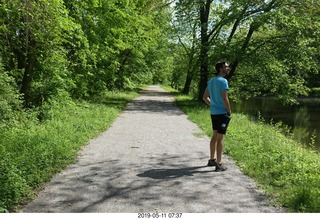 Princeton towpath near Lake Carnegie + Brian