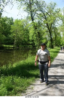 Princeton towpath near Lake Carnegie + Adam