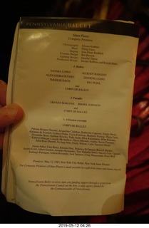 Philadelphia - Academy of Music - Pennsylvania Ballet - program