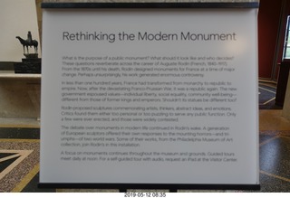 Rodin Museum - Rethinking the Modern Monument sign