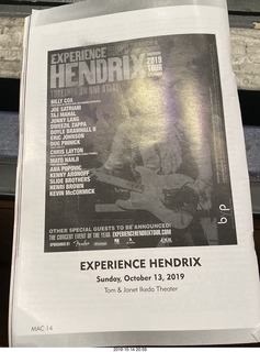 Mesa Arts Center - Experience Hendrix - program