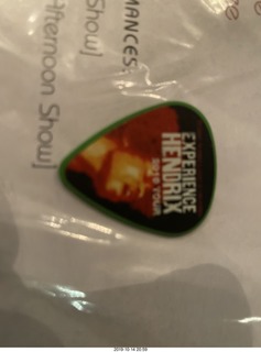 Mesa Arts Center - Experience Hendrix - guitar pick - guitar pick