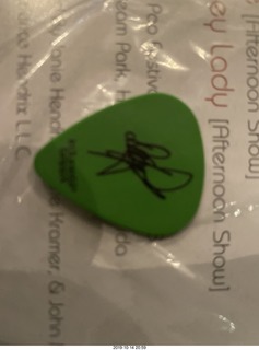 Mesa Arts Center - Experience Hendrix - guitar pick - guitar pick