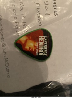 Mesa Arts Center - Experience Hendrix - guitar pick - guitar pick