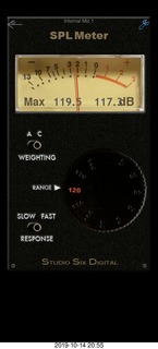 Mesa Arts Center - Experience Hendrix - guitar pick - SPL meter - loud