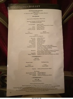 Philadelphia - Academy of Music - Pennsylvania Ballet - program