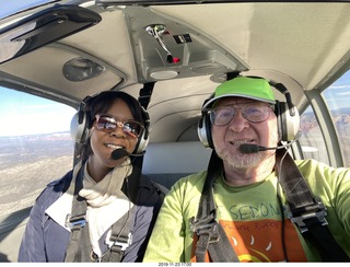 1861 a0k. Sedona - Sandi Mnk and Adam flying N8377W