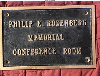 Philip E. Rosenberg conference room sign