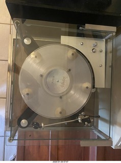 173 a0m. Transcriptors turntable with clear record