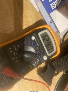Quad ESL repair - replacing the EHT power supply - voltmeter - AC mains voltage
