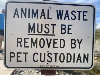 ANIMAL WASTE MUST BE REMOVED BY PET CUSTODIAN sign