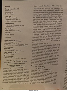 Mesa Arts Center - Renee Fleming - program