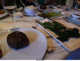 Barclay Prime restaurant  - steak and veggies