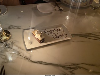 Barclay Prime restaurant  - birthday cake