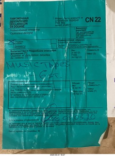 box of tapes from Gen in Ukraine