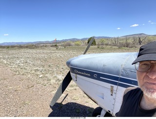 Sedona - Sandi Mnk and Adam flying N8377W