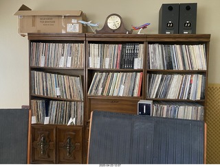 my hifi with fallen record shelf