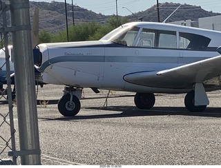Piper Comanche on three fully-inflated tires