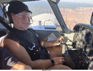 Adam flying N8377W over the Grand Canyon