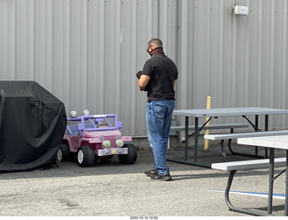 Jerome and tiny car