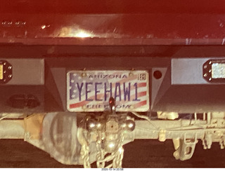 YEEHAW license plate