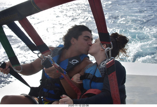 Anthony and Olga - Hawaii - parasailing