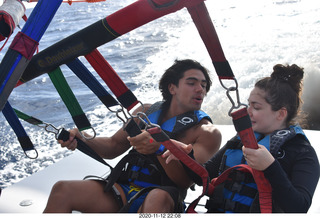 Anthony and Olga - Hawaii - parasailing