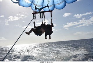 Anthony and Olga - Hawaii - parasailing