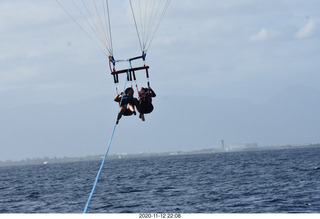 Anthony and Olga - Hawaii - parasailing