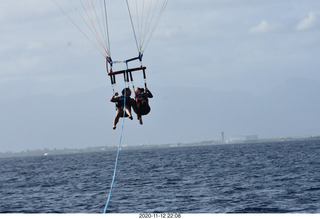 Anthony and Olga - Hawaii - parasailing