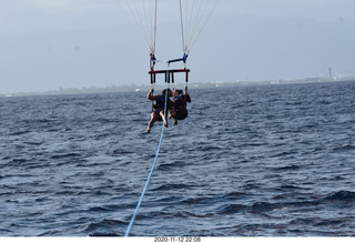 Anthony and Olga - Hawaii - parasailing