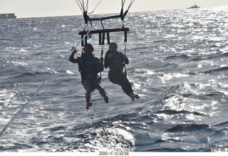 Anthony and Olga - Hawaii - parasailing