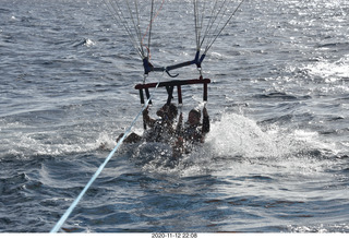 Anthony and Olga - Hawaii - parasailing